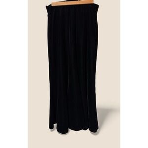 Vtg 80s Black Velvet Skirt Goth Grunge Timeless Old‎ Money Academia Med Witchy